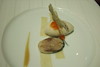 Sardine on Toast Sorbet, Ballotine of Mackerel 'Invertebrate', Marinated Diakon.