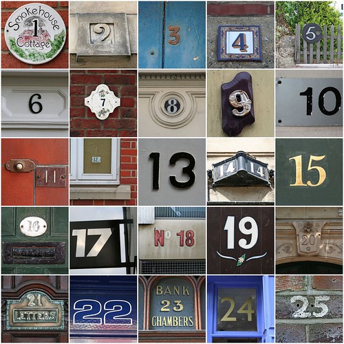 2 · N · Property Numbers 1-100 Set Mosaic 