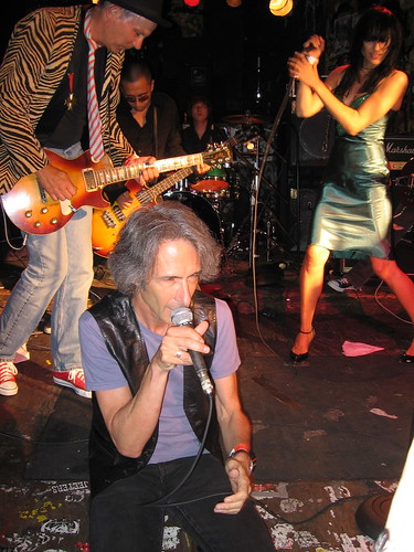 Lenny Kaye of Patti Smith Group with Walter Lure and Karmen Guy 