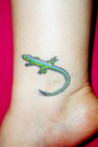 Foot Tattoos : Lizard Tattoos