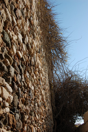 Naxos Kastro coarse stone wall