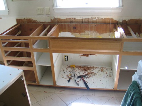 old school cabinetry is actually built in!