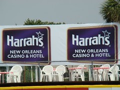 Harrahs Casino New Orleans Sign from Zephyr Stadium