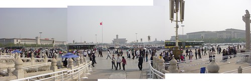 desde Tiananmen hacia la plaza