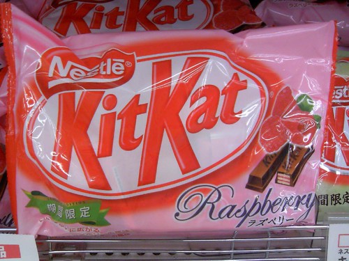 Raspberry KitKats by Fried Toast.