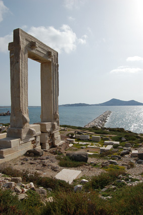 Naxos Apollo gate in daylight
