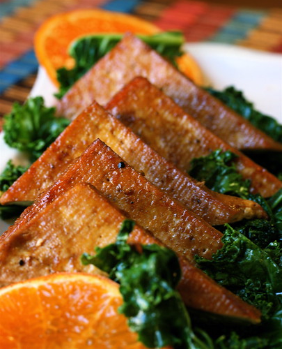 Tangy Tangerine Baked Tofu Cutlets