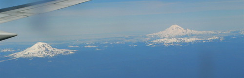 Mt. Raineer and Mt. Adams