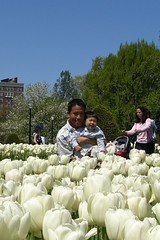 Uncle JT and me among the tulips