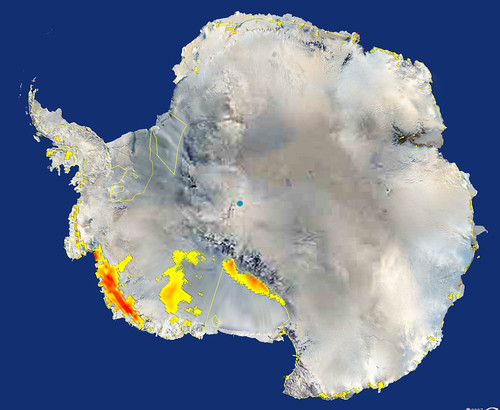 Eisschmelze in der Antarktis credit NASA
