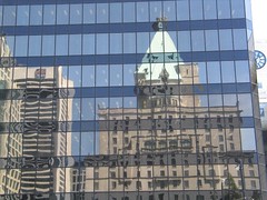 Reflection of the Hotel Vancouver