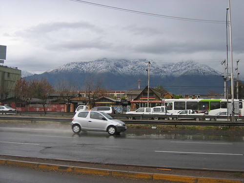 Snowfall on Andes mountains