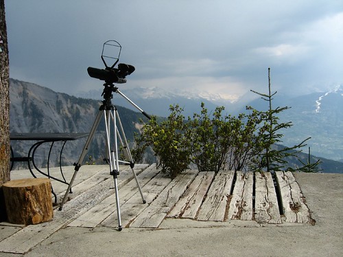 Binoculars at crib near Daillon, Switzerland