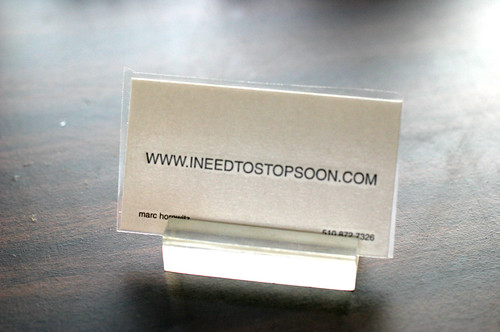 laminated business card