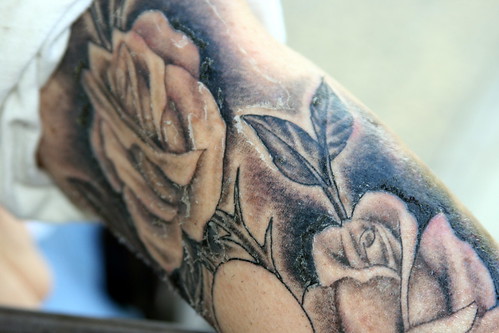 peeling tattoo. the peeling on Deborah#39;s new tattoo
