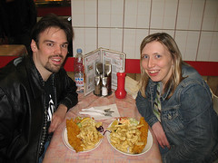 Matt and Caroline eat Fish and Chips!
