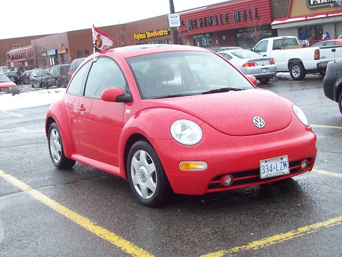 Volkswagen New Beetle Red. A red Volkswagen New Beetle