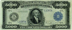 5000 Dollar bill