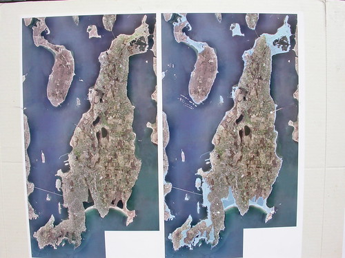 before and after global warming. Aquidneck Island efore and after global warming
