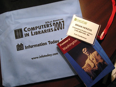 computers in libraries 2007 badge