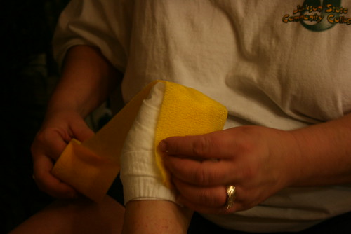 canary yellow bandaging