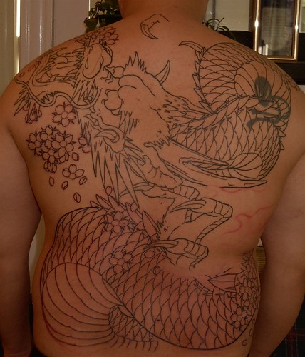 Scary Dragon Tattoo in fat bodies