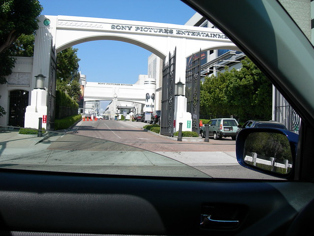Sony Pictures gates where we went for the Roast of Pamela Anderson taping by Wing1011