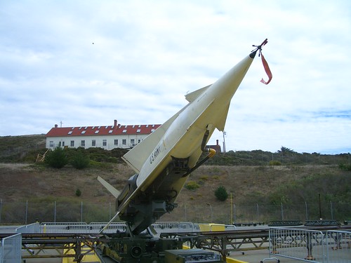 Nike missile rising for launch