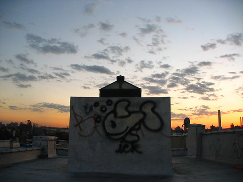 Brooklyn rooftop sunset