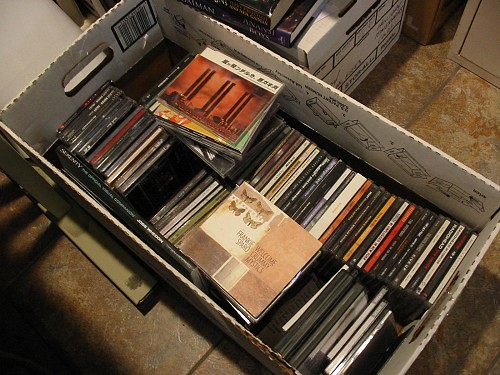 Box o' CDs by Simon Crowley.