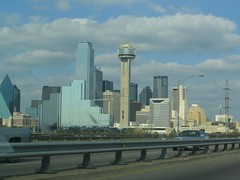 Dallas, Texas Skyline from I-35 Eastbound