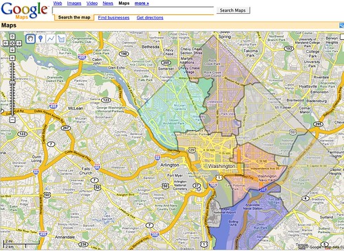 DC Wards Google Map