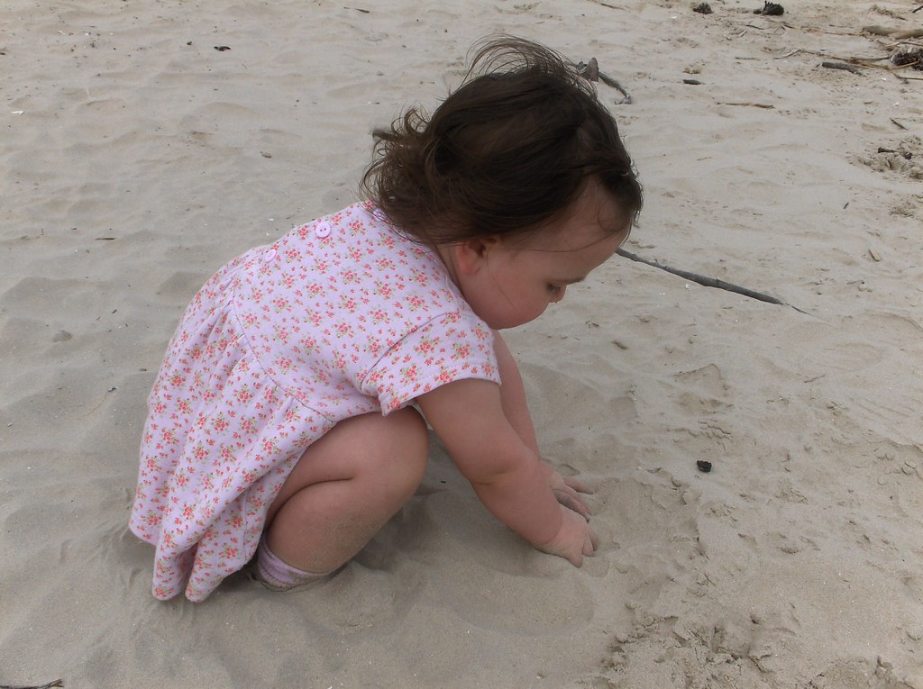 Running fingers through the sand