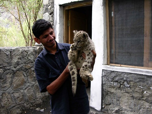 Friends - Me and a snow-leopard's cub