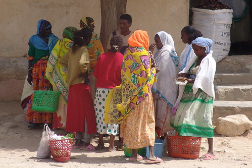 Colourful ladies in Dekemhare