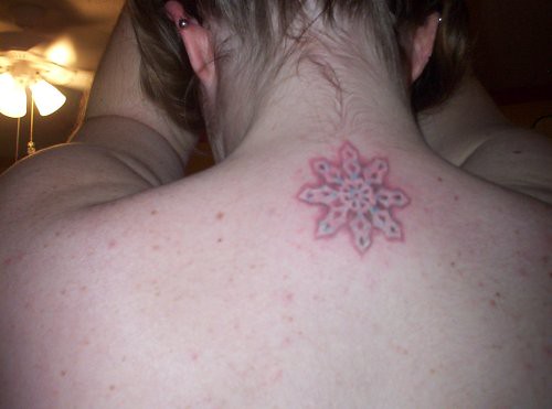 My snowflake tattoo right after I got it done..actually on the same day as 
