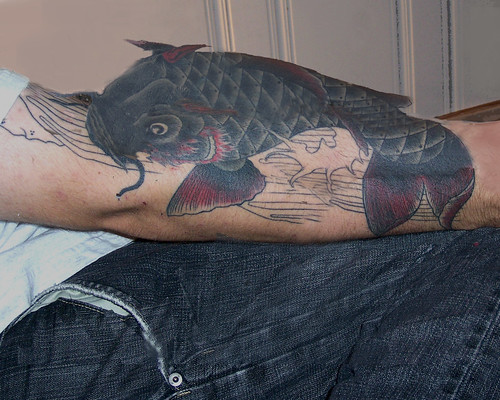 levi's koi tattoo 3D by getthebubbles