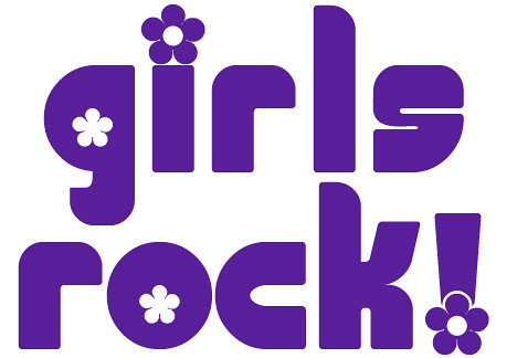 girls rock stencil
