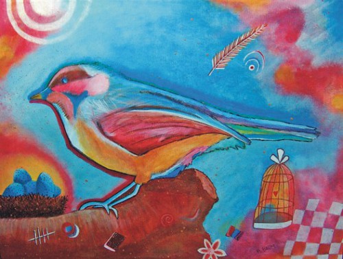 Art: Chickadees Dream - Painting