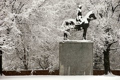 Statue - Bernardo de Gálvez in the Snow - 2-25-07