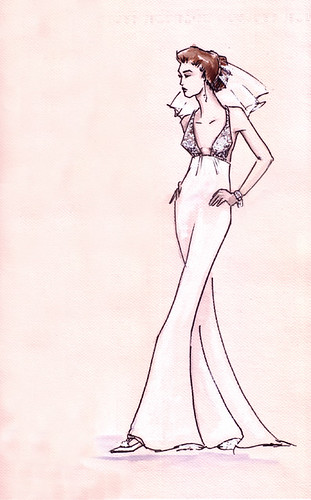 sketches evening gowns: wedding and party