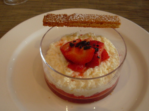 Arbutus - London - Rice Pudding Mousse with Strawberry Juice