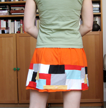 Orange & mod skirt (back)