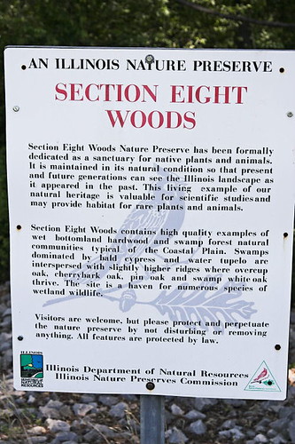 Section 8 Woods Sign