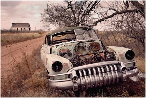 shot up abandoned car Arizona'06 by Evan Jake Cohen