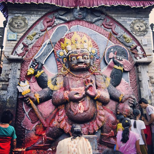   2009   ...   ...       #Travel #Memories #2009 #Kathmandu #Hindu #Shrine #Hanuman #Sculpture #Praying #Peoples #PrayForNepal ©  Jude Lee