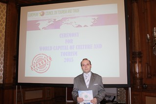 European Council on Tourism and Trade President presents the winner of World Capital of Culture and Tourism