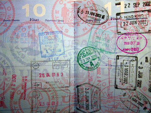 My collection of passport stamps