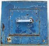 crunchy old blue letterbox