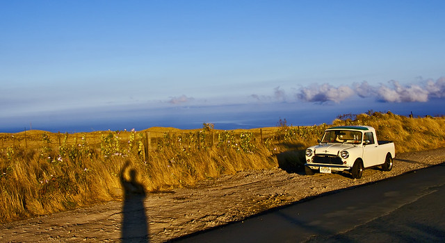 shadow sunrise austin geotagged hawaii 1974 mini pickuptruck pacificocean morris maunakea bonafide minipup geotoolgmif geolat19937044 geolon155684230